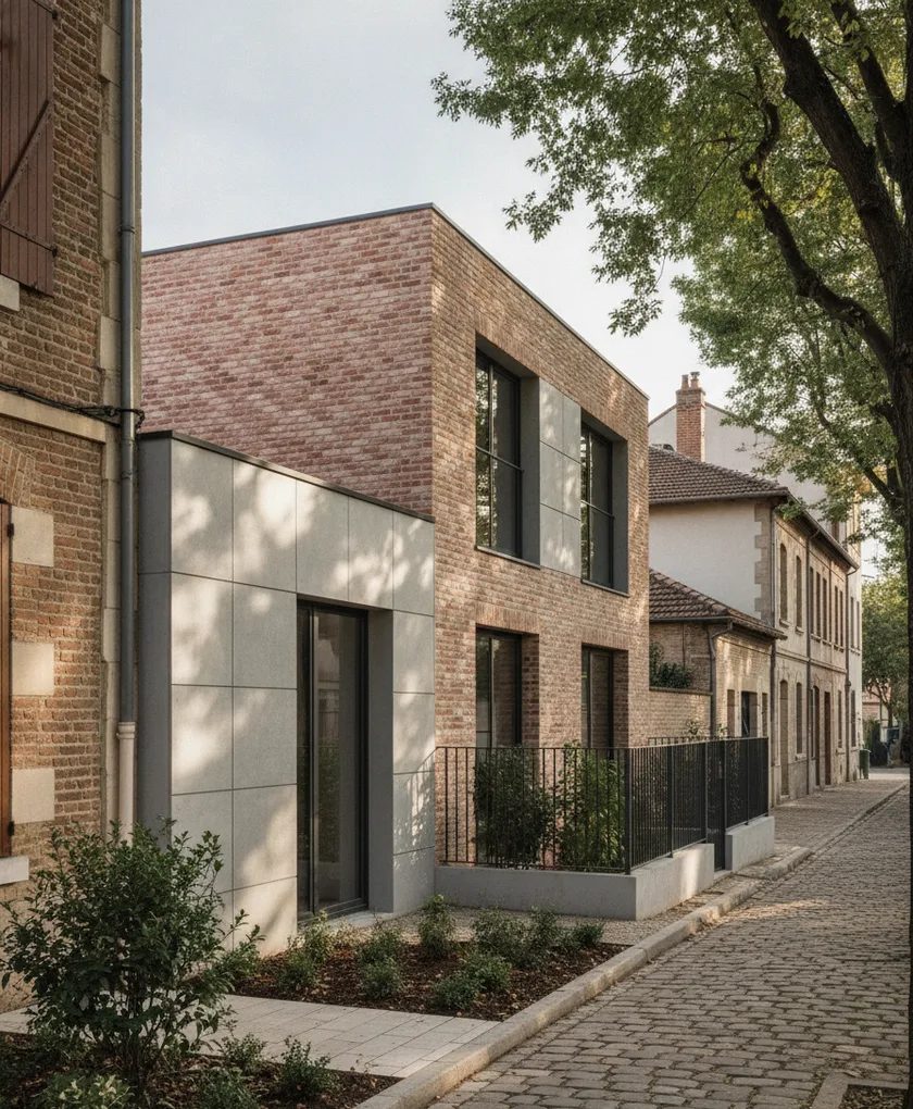 Chantier de maçonnerie à Toulouse
